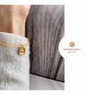 « Sparkle » armbånd i 18k gullbelagt med rund graveringsplate thumbnail