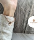 « Nami » armbånd gullbelagt med hjertesmykke thumbnail