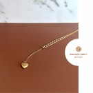 « Toi » Hjerteformet anheng halskjede i 18K gullbelagt thumbnail