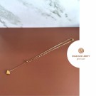 « Toi » Hjerteformet anheng halskjede i 18K gullbelagt thumbnail