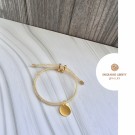 « Sparkle » armbånd i 18k gullbelagt med rund graveringsplate thumbnail