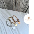 « Hera » gullbelagt chunky armbånd med gravering thumbnail